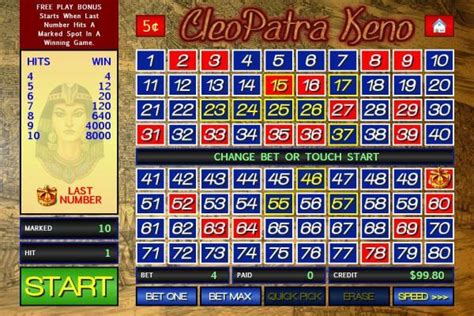 Check spelling or type a new query. Cleopatra Keno - Play Online - Casino Answers!