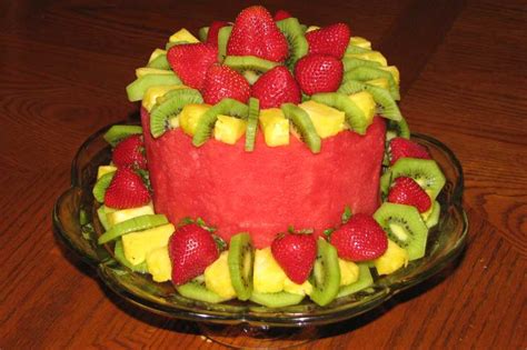 Fruit Cake Fresh Fruit In The Shape Of A Cake Recipe