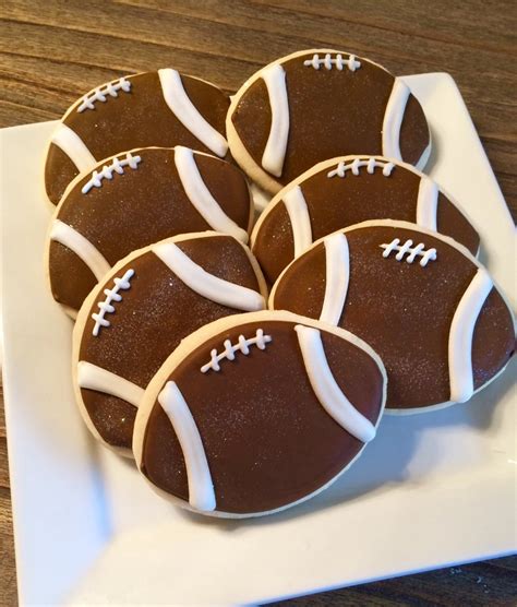 Football Custom Sugar Cookies 1 Dozen 12 Sports Themed Etsy