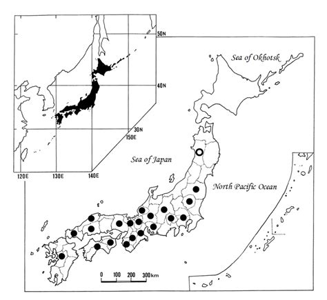 A Map Of Japan Showing Akita Prefecture With A New Record Of Argulus