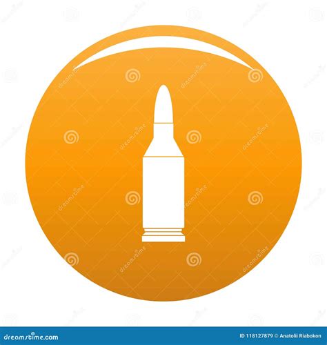 Bullet Icon Vector Orange Stock Vector Illustration Of Sign 118127879