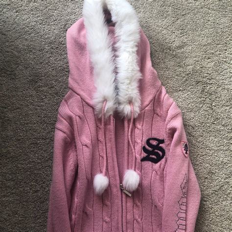On Hold Vintage Southpole Hoodie Pink With Fur Trim Depop 2000s Clothing Cute Outfits