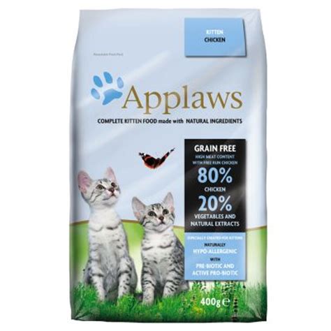 Choose from single protein ocean fish with salmon or our free run chicken recipe that's packed with 80% animal protein. Applaws Kitten Food - Great deals on natural cat food at ...