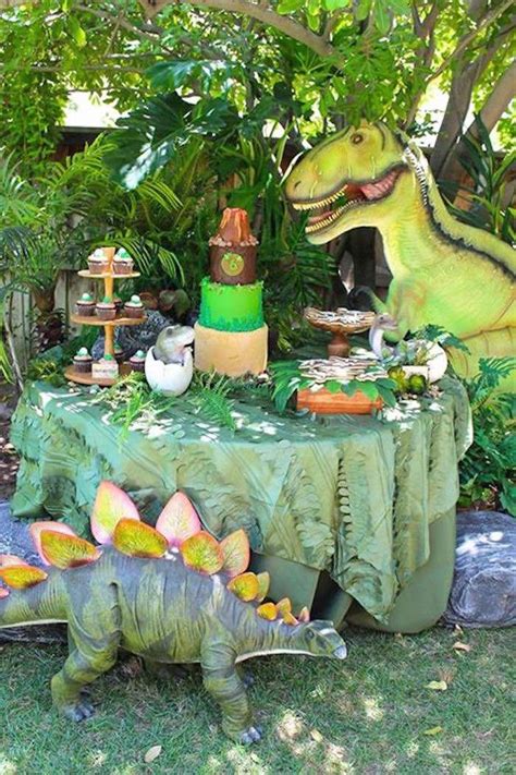 Jurassic Inspired Dinosaur Birthday Party Karas Party Ideas Dinosaur Themed Birthday Party