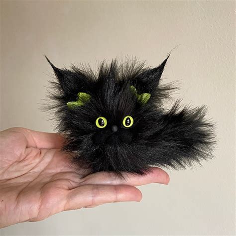 floof the fluffy black cat made to order etsy canada