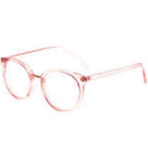 Claires Accessories Round Clear Lens Frames Pink Poshmark