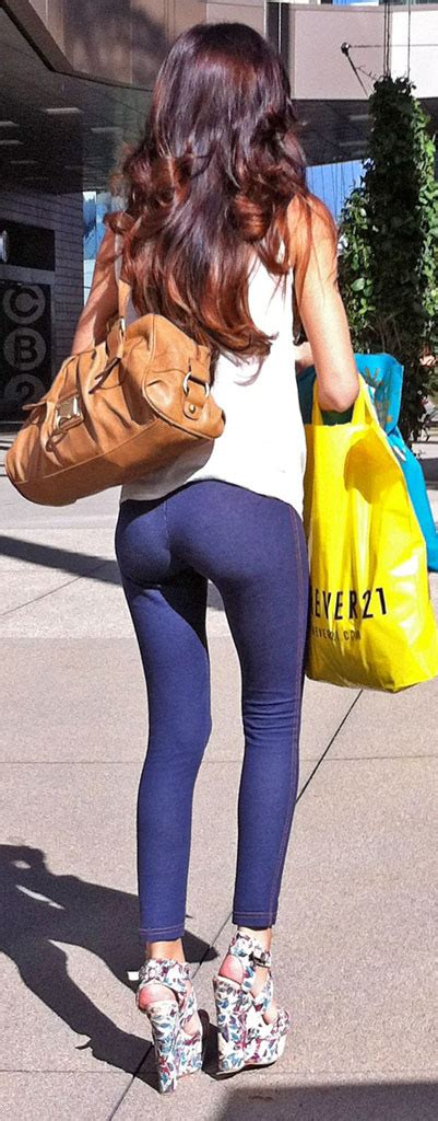 threads skinny little booty gap on beautiful brunette in spandex 137 sign up fo