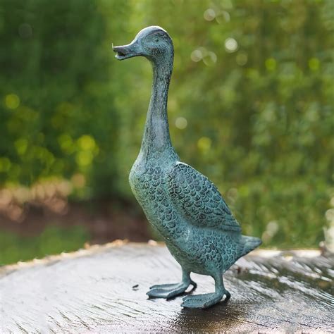 Stehende Enten Bronze Figur Für Den Garten