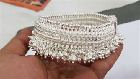 Traditional Payal In Silver Jewellery Latest Bridal Anklet Design