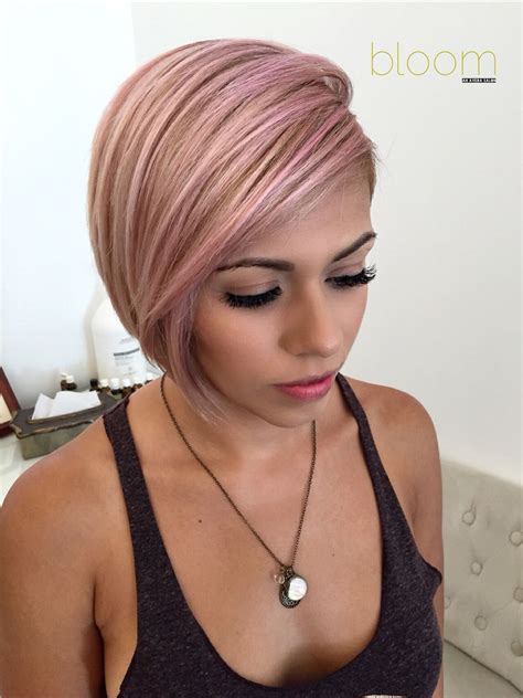 Pravana Pastel Pink On Blonde Hair Hair Color Pastel Rose Gold Short