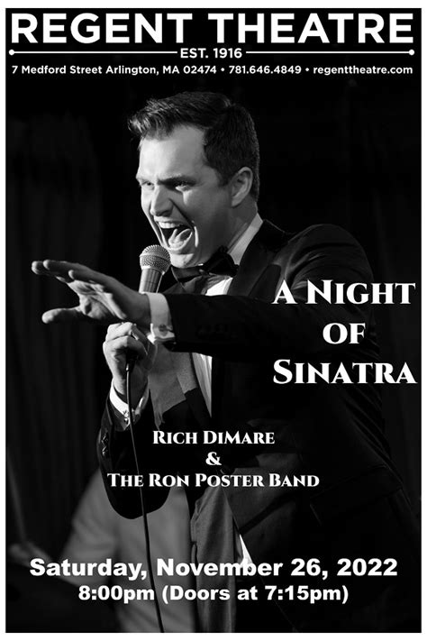 A Night Of Frank Sinatra Tickets And Events The Regent Theatre