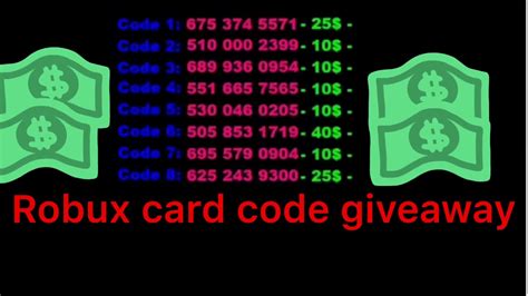 Complete the action using valid data. FREE ROBUX GIFT CARD CODES GIVEAWAY - YouTube