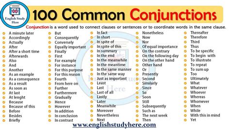 10 Example Of Conjunction In A Sentence English Study Here