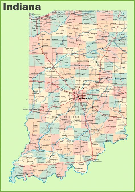 Indiana State Map Printable Printable Maps