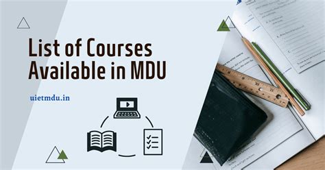List Of Courses Available In Mdu Uiet