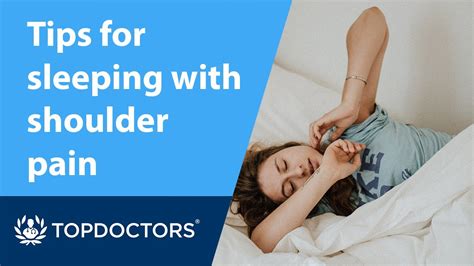 Tips For Sleeping With Shoulder Pain Youtube