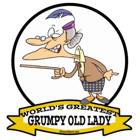Grumpy Old Lady Cartoon