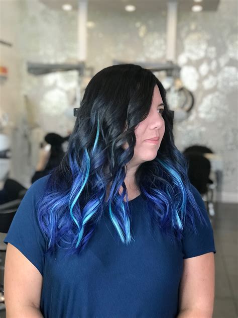 Sapphire Blue Hair With Aqua Blue Peekaboos Cool Hairstyles Hair