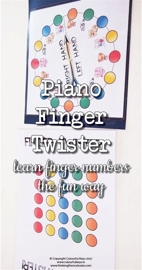 Piano Finger Number Twister Colourful Keys