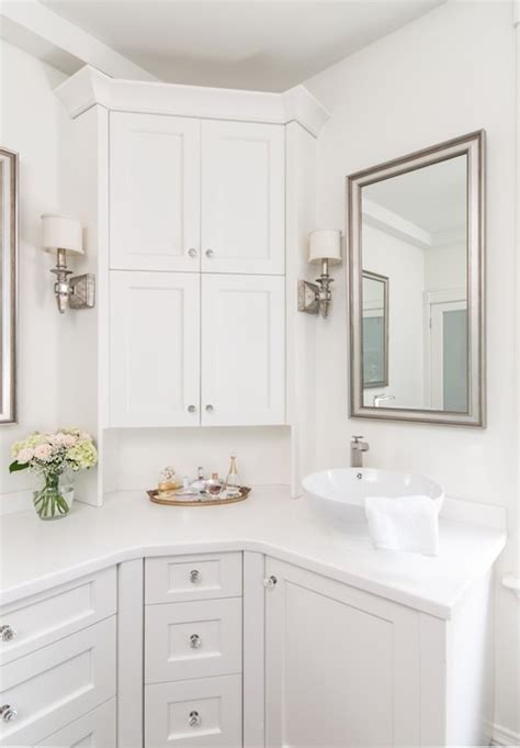 First of all, corner cabinets are very attractive. Curved Washstand - Transitional - bathroom - Creating ...