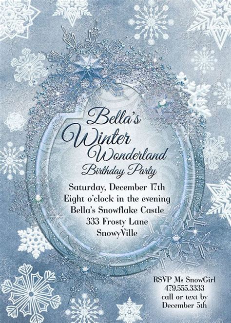 Downloadable Free Winter Wonderland Invitations Templates