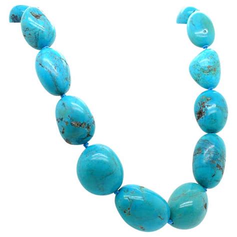 natural turquoise matrix bead necklace for sale at 1stdibs natural turquoise necklace