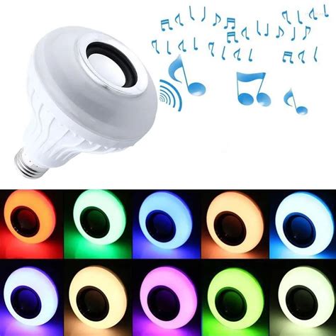 12w Smart Led Bluetooth Speaker Bulb With Dimmable Rgb Music Play