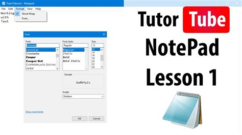 Notepad Tutorial Lesson 1 Interface Youtube
