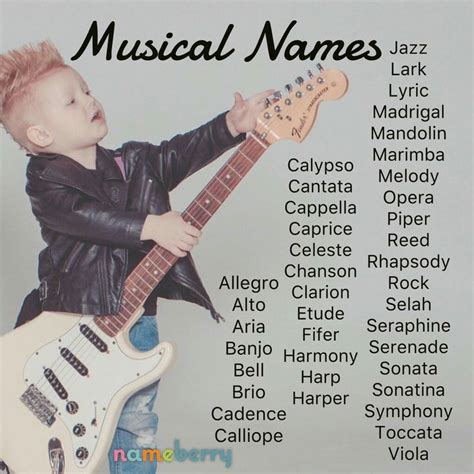 Musical Names Cool Baby Names Kid Names Name Inspiration