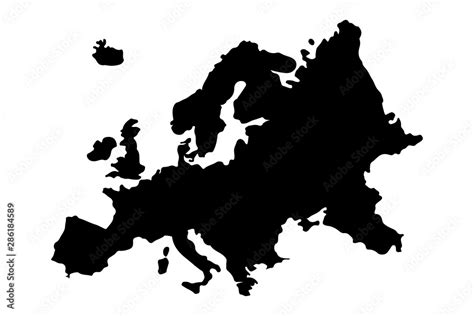 Europe Map Silhouette Vector Illustration 素材庫向量圖 Adobe Stock