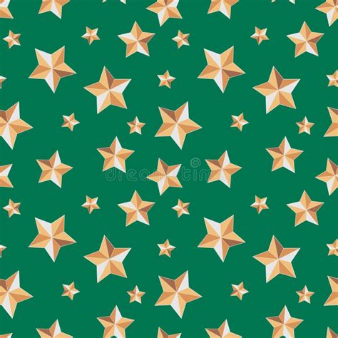 Textura Inconsútil Con Las Estrellas Verdes Ilustración Del Vector