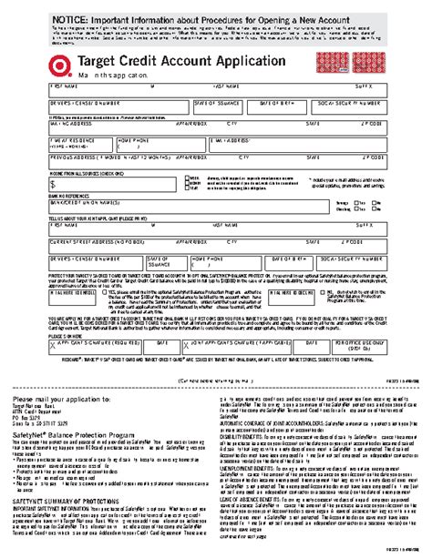Getting Target Credit Card Application Form