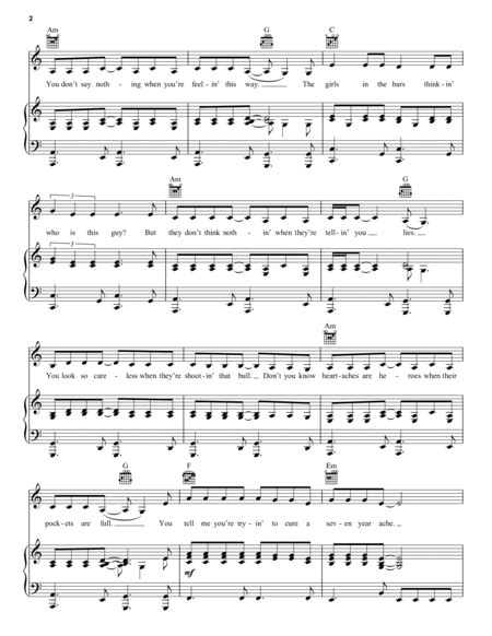 Seven Year Ache By Rosanne Cash Guitar Digital Sheet Music Sheet Music Plus