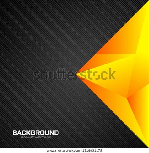 Geometry Yellow Black Background Stock Vector Royalty Free 1318831175