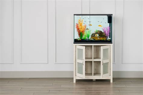 The Top Fin Chalked Chestnut Finish Aquarium Stand Was Designed With