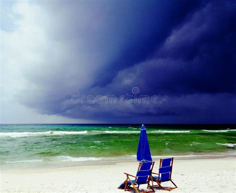 Ominous Storm Clouds At Panama City Beach Fl Stock Image Image Of