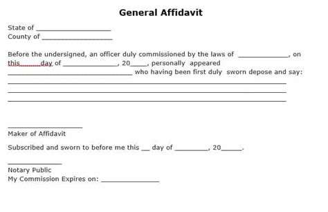 33 Free Affidavit Form Templates In Word Excel Pdf