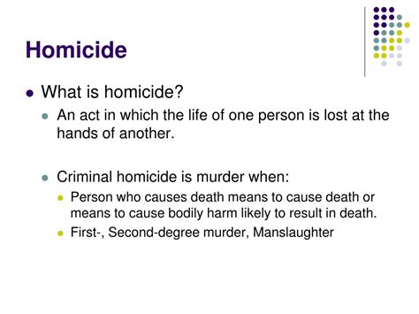 Homicide Definition