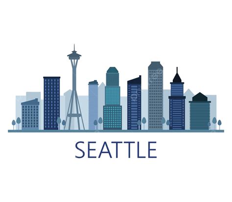 Seattle Skyline Business Modern Us Vector Business Modern Us Png And