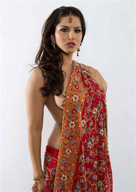 Sunny Leone In Red Saree Hot Photoshoot Bollywood Chuchpa
