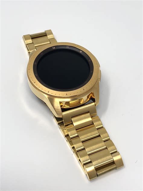 24k Gold Plated 42mm Samsung Galaxy Watch Gold Link Band Custom