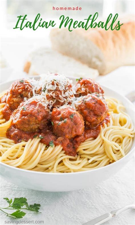 You won't find spaghetti and meatballs in italy … Italian Meatball Recipe - Saving Room for Dessert