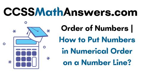 Order Of Numbers How To Put Numbers In Numerical Order On A Number