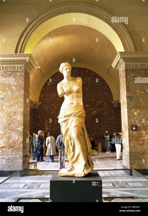 Statue Of Venus De Milo In Louvre Museum In Paris France Stock Photo