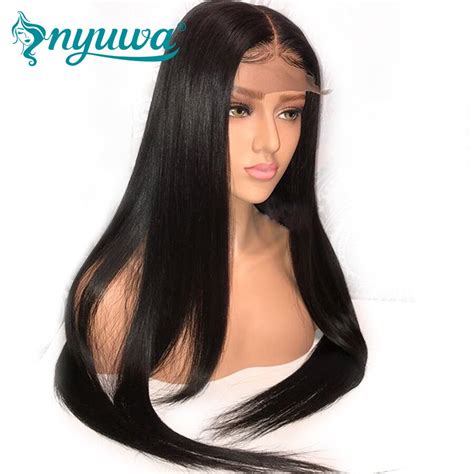 Nyuwa Straight Lace Front Human Hair Wigs 13x6 Pre Plucked Brazilian Lace Front Wigs For Women
