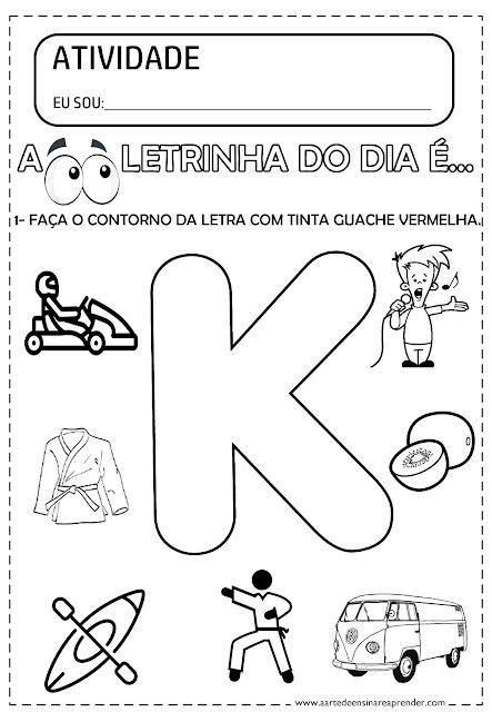 Atividade Pronta Letra K Letra Do Dia Letra K Atividades Letra E