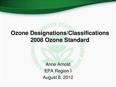 Ppt Ozone Designationsclassifications 2008 Ozone Standard Powerpoint