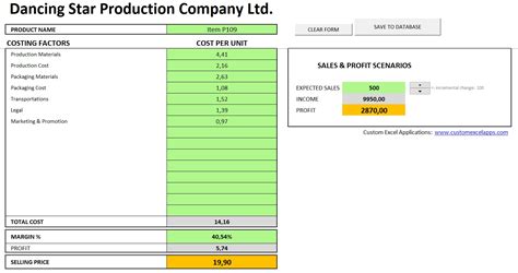 Product Costing And Pricing With Excel Looking For Custom Excel