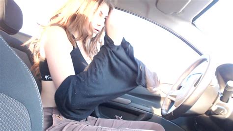 Watch Andreza Sweet Teen Masturbation And Orgasm In The Car In