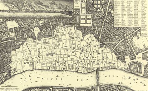 Map Of The Destruction Caused By The Great Fire Of London 1200 × 741